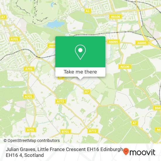 Julian Graves, Little France Crescent EH16 Edinburgh EH16 4 map