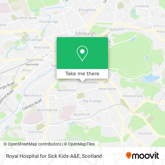 Royal Hospital for Sick Kids-A&E map