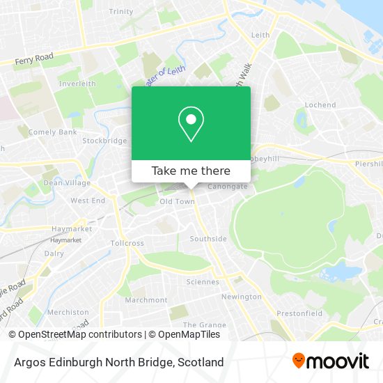 Argos Edinburgh North Bridge map