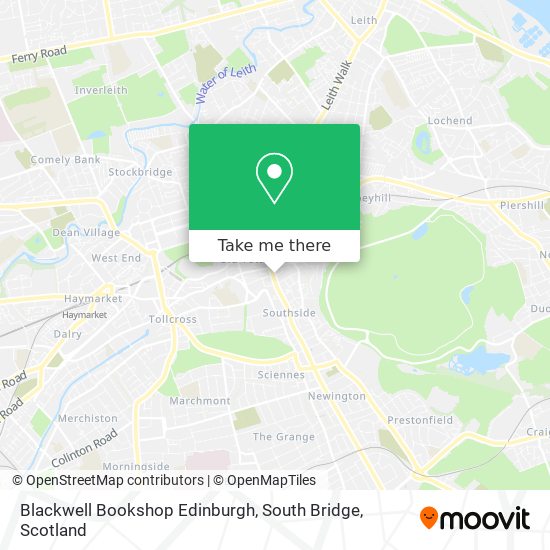 Blackwell Bookshop Edinburgh, South Bridge map