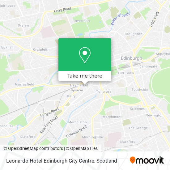Leonardo Hotel Edinburgh City Centre map
