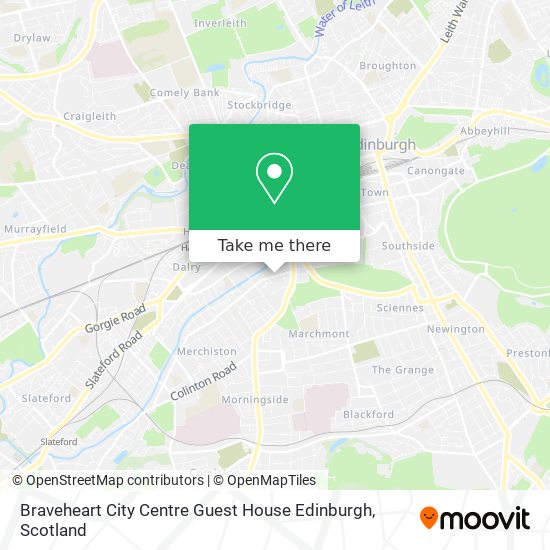Braveheart City Centre Guest House Edinburgh map