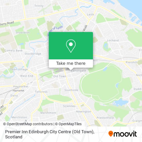 Premier Inn Edinburgh City Centre (Old Town) map