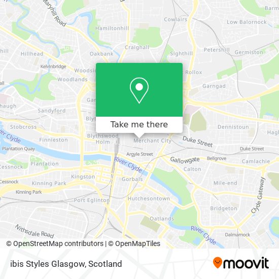 ibis Styles Glasgow map