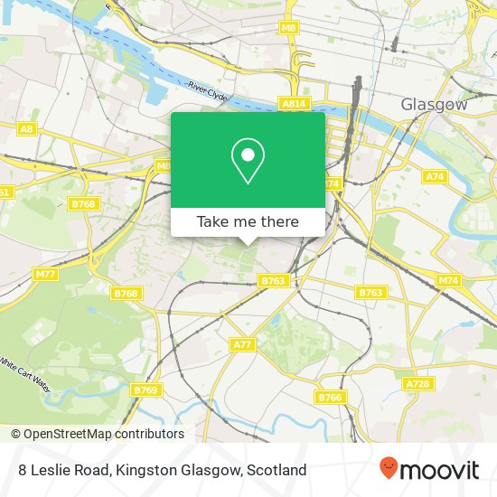 8 Leslie Road, Kingston Glasgow map