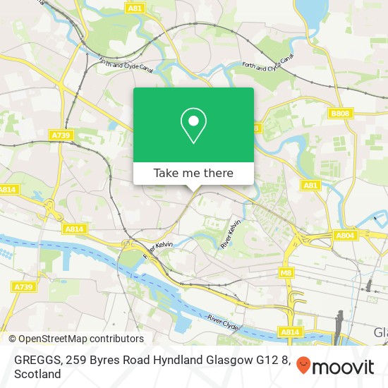 GREGGS, 259 Byres Road Hyndland Glasgow G12 8 map