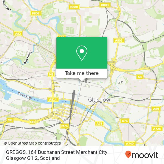 GREGGS, 164 Buchanan Street Merchant City Glasgow G1 2 map