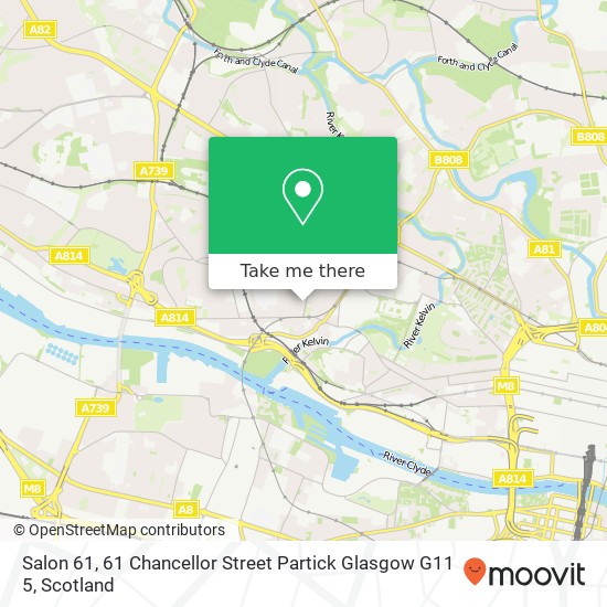 Salon 61, 61 Chancellor Street Partick Glasgow G11 5 map