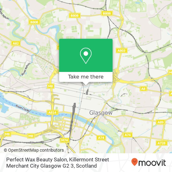 Perfect Wax Beauty Salon, Killermont Street Merchant City Glasgow G2 3 map
