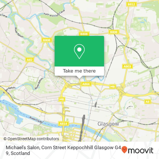 Michael's Salon, Corn Street Keppochhill Glasgow G4 9 map