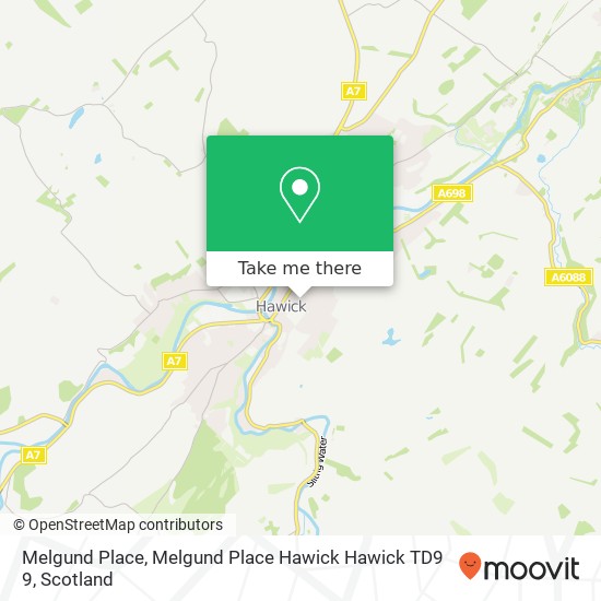 Melgund Place, Melgund Place Hawick Hawick TD9 9 map