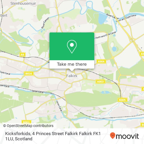 Kicksforkids, 4 Princes Street Falkirk Falkirk FK1 1LU map