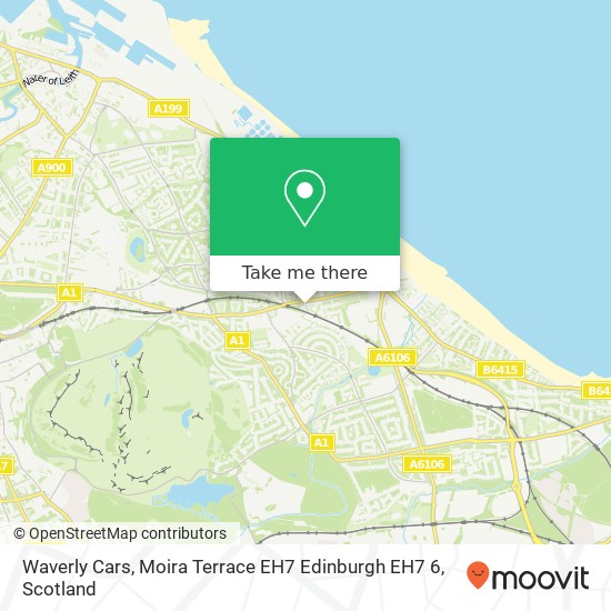 Waverly Cars, Moira Terrace EH7 Edinburgh EH7 6 map