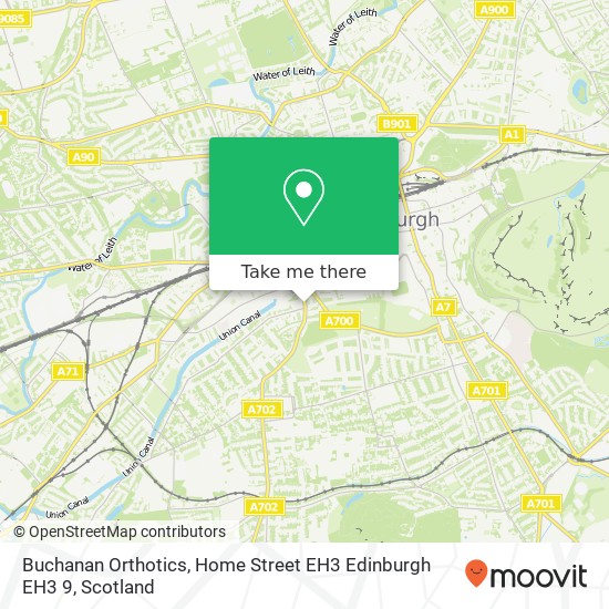 Buchanan Orthotics, Home Street EH3 Edinburgh EH3 9 map