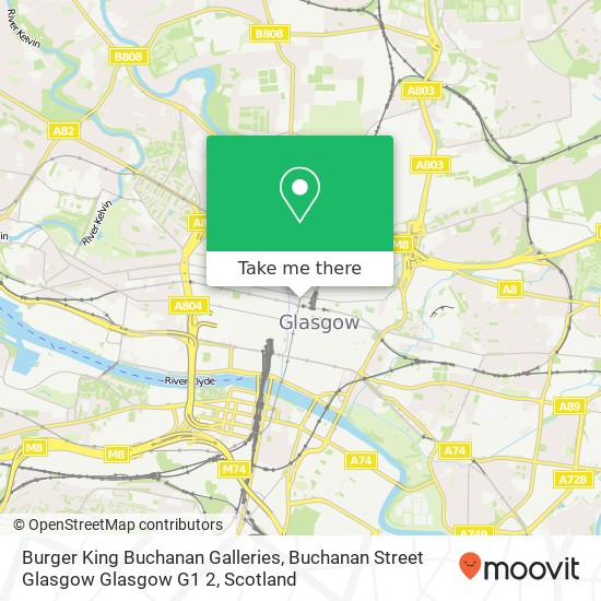 Burger King Buchanan Galleries, Buchanan Street Glasgow Glasgow G1 2 map