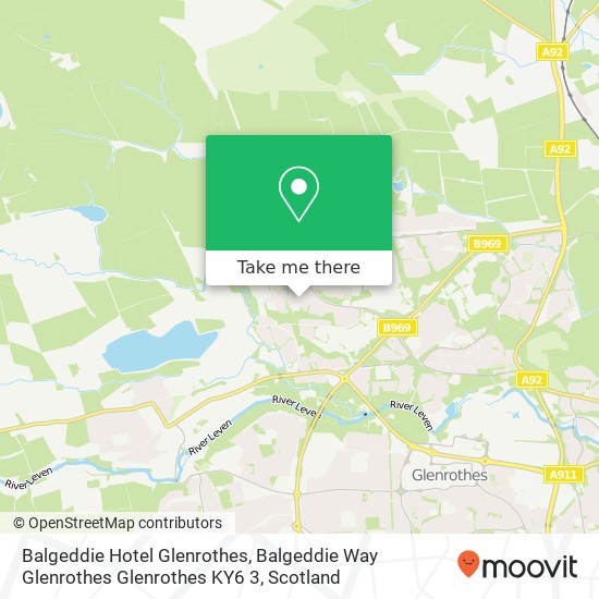 Balgeddie Hotel Glenrothes, Balgeddie Way Glenrothes Glenrothes KY6 3 map