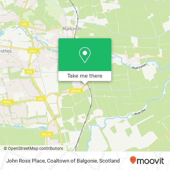 John Ross Place, Coaltown of Balgonie map