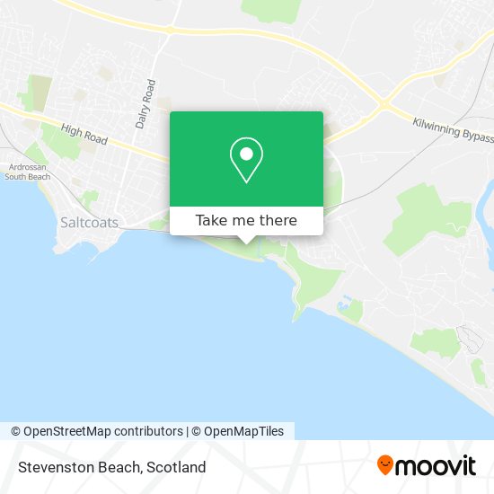 Stevenston Beach map