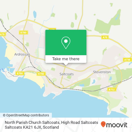 North Parish Church Saltcoats, High Road Saltcoats Saltcoats KA21 6JX map