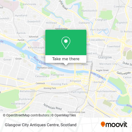 Glasgow City Antiques Centre map