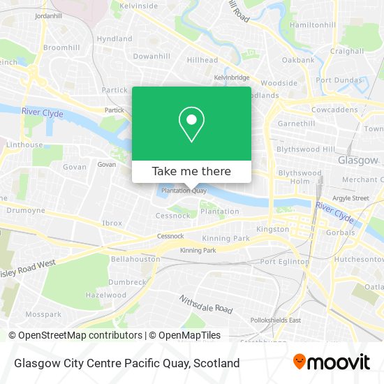 Glasgow City Centre Pacific Quay map