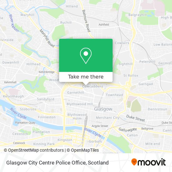 Glasgow City Centre Police Office map