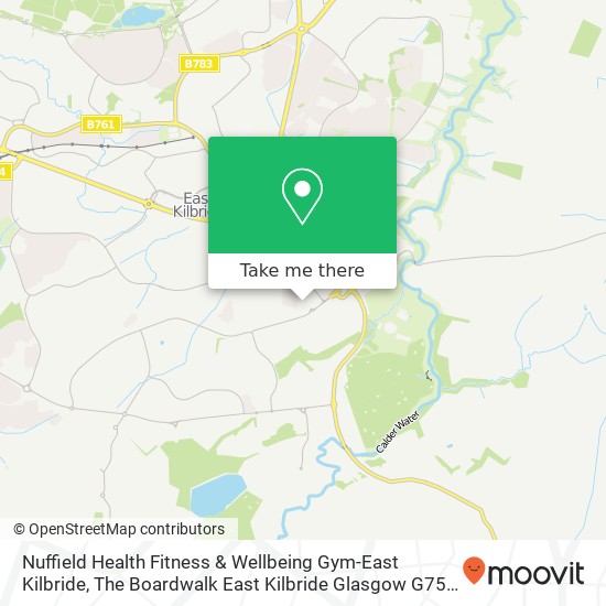 Nuffield Health Fitness & Wellbeing Gym-East Kilbride, The Boardwalk East Kilbride Glasgow G75 0 map