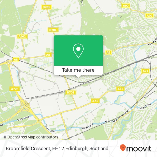 Broomfield Crescent, EH12 Edinburgh map