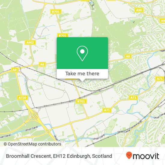 Broomhall Crescent, EH12 Edinburgh map