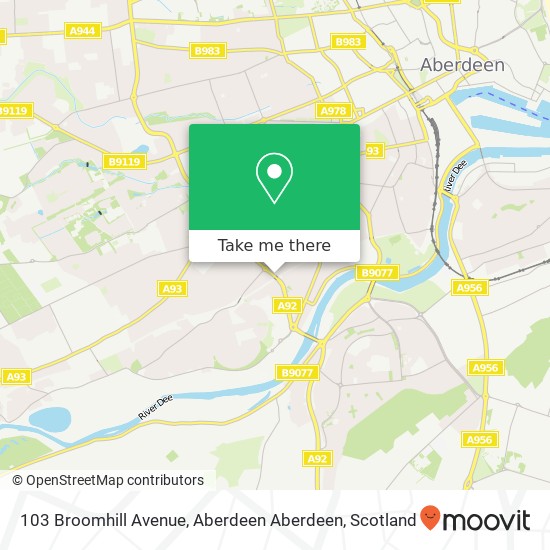 103 Broomhill Avenue, Aberdeen Aberdeen map