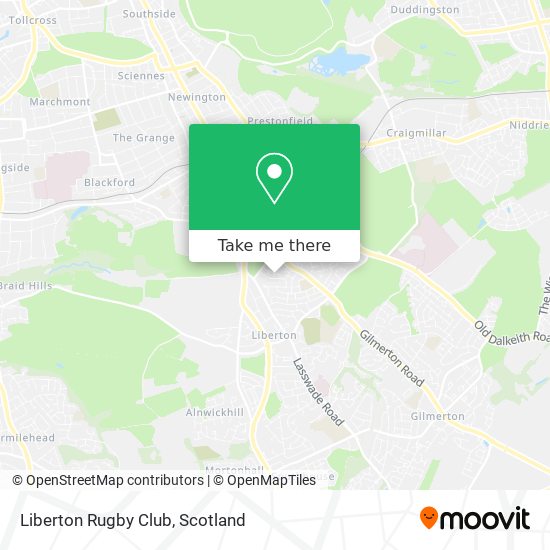 Liberton Rugby Club map