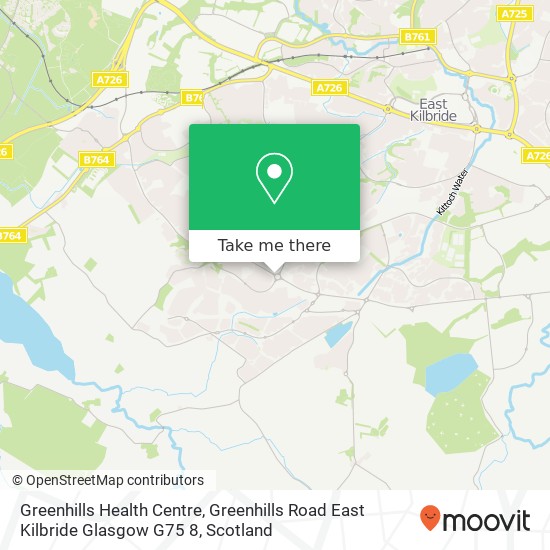 Greenhills Health Centre, Greenhills Road East Kilbride Glasgow G75 8 map