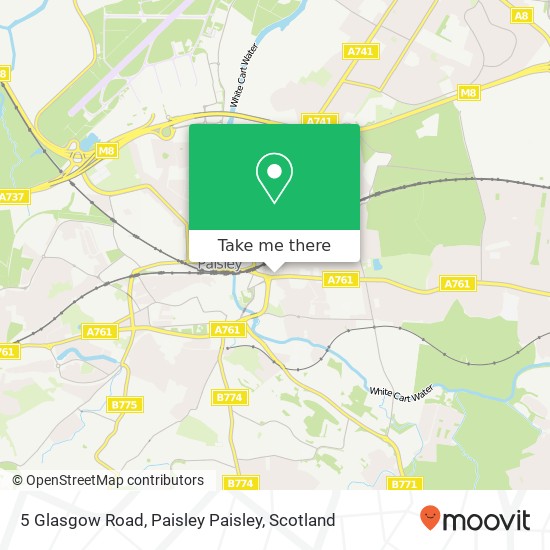 5 Glasgow Road, Paisley Paisley map