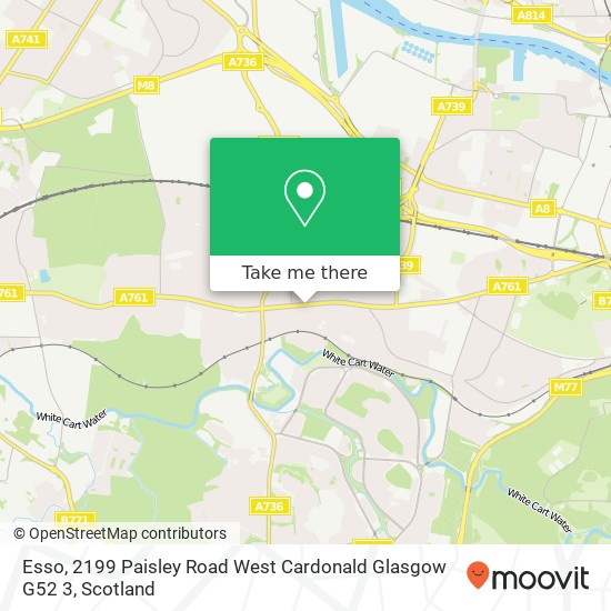 Esso, 2199 Paisley Road West Cardonald Glasgow G52 3 map