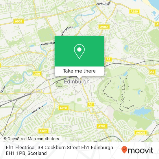 Eh1 Electrical, 38 Cockburn Street Eh1 Edinburgh EH1 1PB map