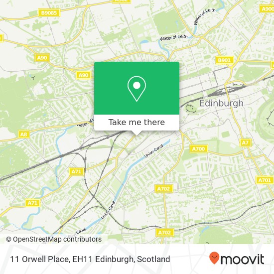 11 Orwell Place, EH11 Edinburgh map