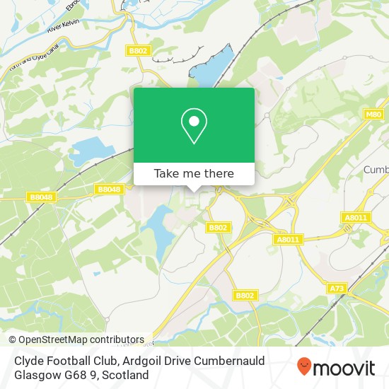 Clyde Football Club, Ardgoil Drive Cumbernauld Glasgow G68 9 map