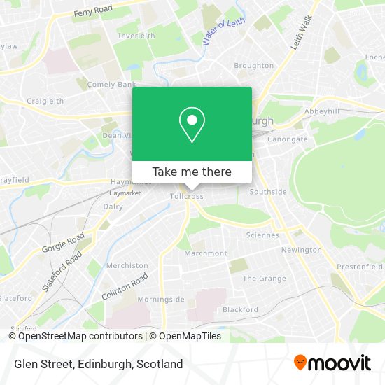 Glen Street, Edinburgh map