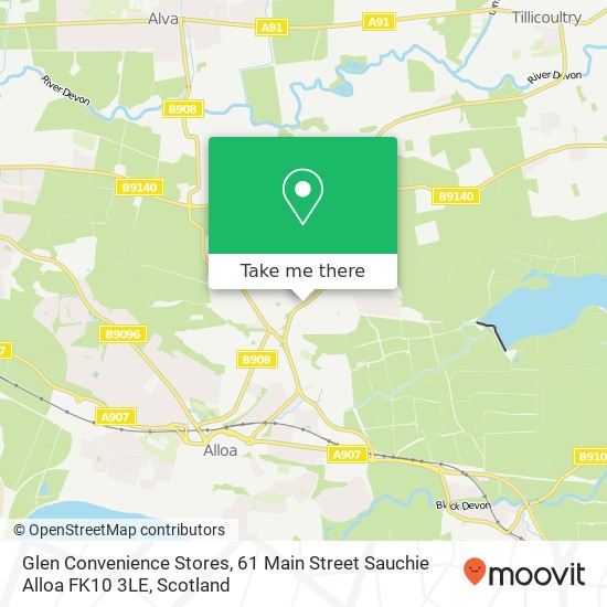 Glen Convenience Stores, 61 Main Street Sauchie Alloa FK10 3LE map