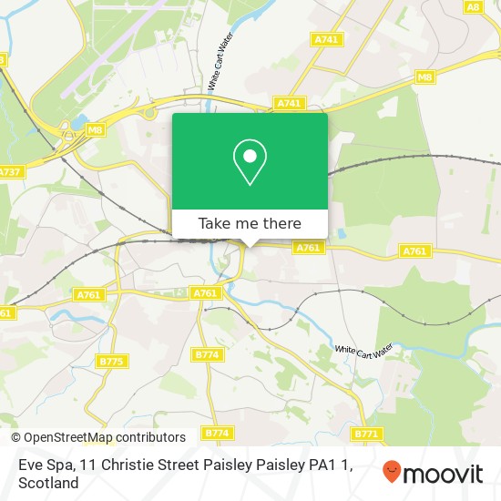 Eve Spa, 11 Christie Street Paisley Paisley PA1 1 map