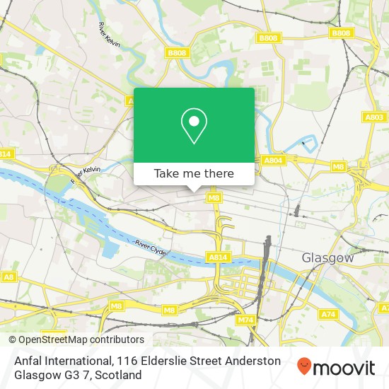 Anfal International, 116 Elderslie Street Anderston Glasgow G3 7 map