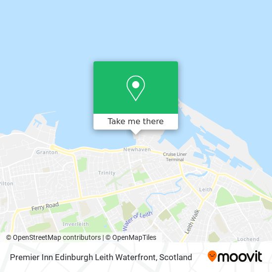 Premier Inn Edinburgh Leith Waterfront map