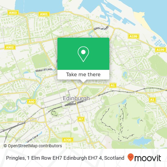 Pringles, 1 Elm Row EH7 Edinburgh EH7 4 map