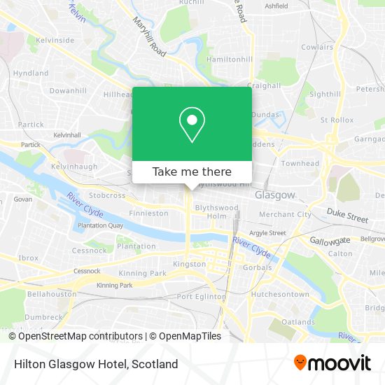Hilton Glasgow Hotel map