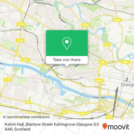 Kelvin Hall, Blantyre Street Kelvingrove Glasgow G3 8AR map