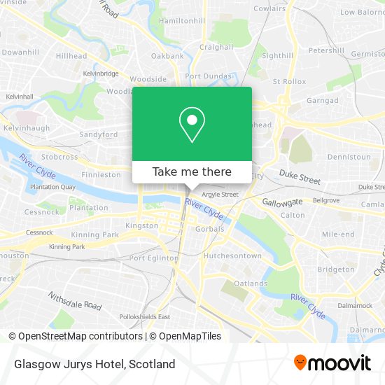 Glasgow Jurys Hotel map