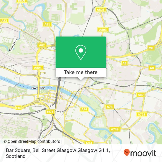 Bar Square, Bell Street Glasgow Glasgow G1 1 map