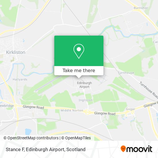 Stance F, Edinburgh Airport map
