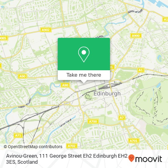 Avinou-Green, 111 George Street Eh2 Edinburgh EH2 3ES map