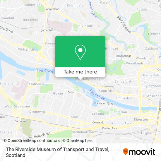 The Riverside Museum of Transport and Travel map